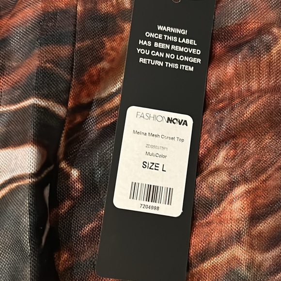 Nwt sheer stretch corset like crop top with halter top strings & underwire cups - Picture 4 of 6